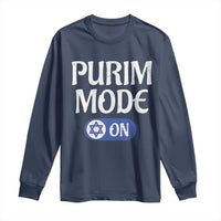 Funny Purim Mode On Long Sleeve Shirt Jewish Star of David