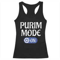 Funny Purim Mode On Racerback Tank Top Jewish Star of David