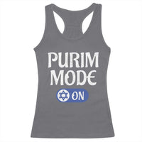 Funny Purim Mode On Racerback Tank Top Jewish Star of David