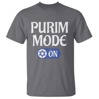 Funny Purim Mode On T Shirt Jewish Star of David