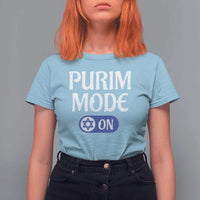 Funny Purim Mode On T Shirt For Women Jewish Star of David