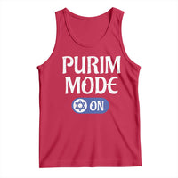 Funny Purim Mode On Tank Top Jewish Star of David