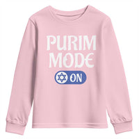Funny Purim Mode On Youth Sweatshirt Jewish Star of David