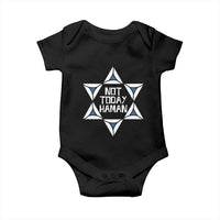 Not Today Haman Purim Baby Onesie Hamantash Jewish Star of David