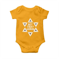 Not Today Haman Purim Baby Onesie Hamantash Jewish Star of David