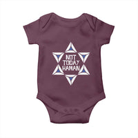 Not Today Haman Purim Baby Onesie Hamantash Jewish Star of David