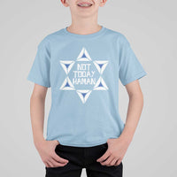 Not Today Haman Purim T Shirt For Kid Hamantash Jewish Star of David