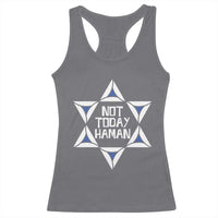 Not Today Haman Purim Racerback Tank Top Hamantash Jewish Star of David