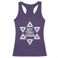 Not Today Haman Purim Racerback Tank Top Hamantash Jewish Star of David