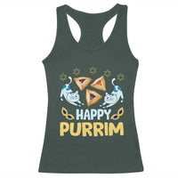 Purim Cat Racerback Tank Top Happy Purrim Hamantash Jewish Star of David