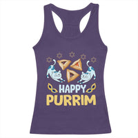 Purim Cat Racerback Tank Top Happy Purrim Hamantash Jewish Star of David