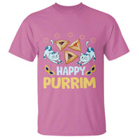 Purim Cat T Shirt Happy Purrim Hamantash Jewish Star of David