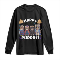 Purim Cat Long Sleeve Shirt Happy Purrim Hamantash Cute Cat Costume