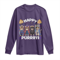 Purim Cat Long Sleeve Shirt Happy Purrim Hamantash Cute Cat Costume