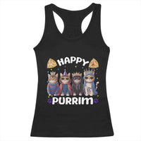 Purim Cat Racerback Tank Top Happy Purrim Hamantash Cute Cat Costume