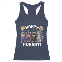 Purim Cat Racerback Tank Top Happy Purrim Hamantash Cute Cat Costume