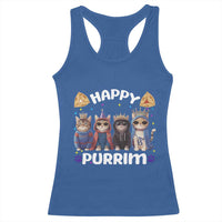 Purim Cat Racerback Tank Top Happy Purrim Hamantash Cute Cat Costume