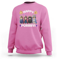 Purim Cat Sweatshirt Happy Purrim Hamantash Cute Cat Costume