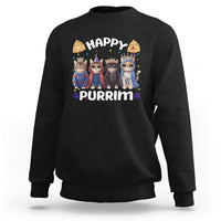 Purim Cat Sweatshirt Happy Purrim Hamantash Cute Cat Costume