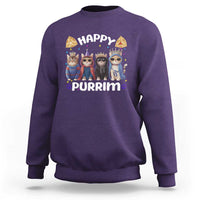 Purim Cat Sweatshirt Happy Purrim Hamantash Cute Cat Costume