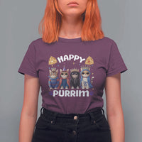 Purim Cat T Shirt For Women Happy Purrim Hamantash Cute Cat Costume