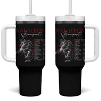 Funny History Lover Tumbler With Handle Napoleon Bonaparte World Tour