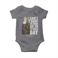 John Brown Baby Onesie I Cannot Remember A Night So Dark As To Have Hindered The Coming Day