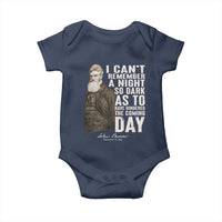 John Brown Baby Onesie I Cannot Remember A Night So Dark As To Have Hindered The Coming Day