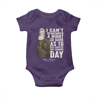 John Brown Baby Onesie I Cannot Remember A Night So Dark As To Have Hindered The Coming Day