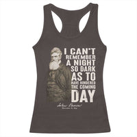 John Brown Racerback Tank Top I Cannot Remember A Night So Dark As To Have Hindered The Coming Day