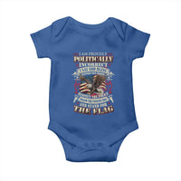 American Patriotism Baby Onesie Proudly Politically Incorrect God Bless America Support Troops