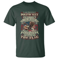 American Patriotism T Shirt Proudly Politically Incorrect God Bless America Support Troops