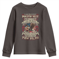 American Patriotism Youth Sweatshirt Proudly Politically Incorrect God Bless America Support Troops