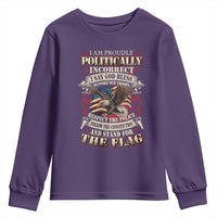 American Patriotism Youth Sweatshirt Proudly Politically Incorrect God Bless America Support Troops