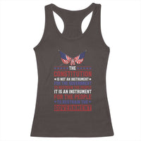 American Patriotism Racerback Tank Top The Constitution Is An Instrument