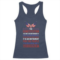 American Patriotism Racerback Tank Top The Constitution Is An Instrument