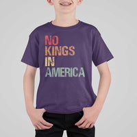 Retro No Kings in America T Shirt For Kid