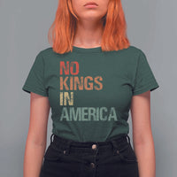 Retro No Kings in America T Shirt For Women