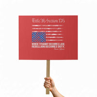 American Flag Upside Down Thomas Jefferson Protest Sign When Tyranny Becomes Law Rebellion Becomes Duty - Wonder Print Shop