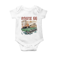 Historic Route 66 Highway Baby Onesie Main Street Of America Vintage Car