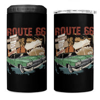 Historic Route 66 Highway 4 in 1 Can Cooler Tumbler Main Street Of America Vintage Car