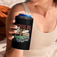 Historic Route 66 Highway 4 in 1 Can Cooler Tumbler Main Street Of America Vintage Car