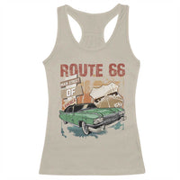 Historic Route 66 Highway Racerback Tank Top Main Street Of America Vintage Car