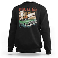 Historic Route 66 Highway Sweatshirt Main Street Of America Vintage Car