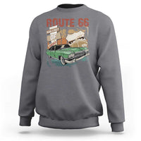 Historic Route 66 Highway Sweatshirt Main Street Of America Vintage Car