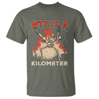 WTF Is A Kilometer T Shirt Funny Skeleton American Joke Patriotic - Wonder Print Shop