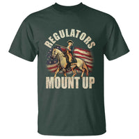 Funny George Washington T Shirt Regulators Mount Up Riding Horse 4th Of July - Wonder Print Shop