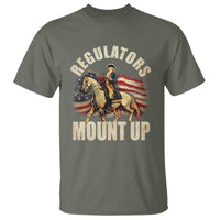 Funny George Washington T Shirt Regulators Mount Up Riding Horse 4th Of July - Wonder Print Shop