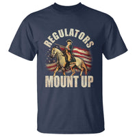 Funny George Washington T Shirt Regulators Mount Up Riding Horse 4th Of July - Wonder Print Shop