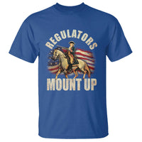 Funny George Washington T Shirt Regulators Mount Up Riding Horse 4th Of July - Wonder Print Shop